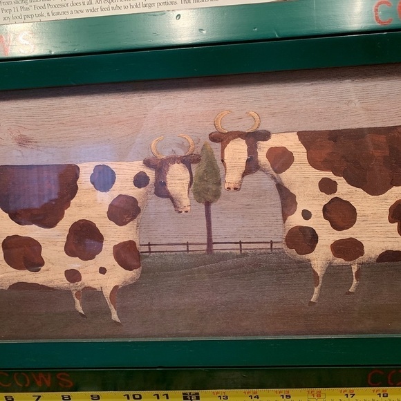 The Uttermost Company || Vintage Wood Framed Art Cow Steer 24” x 12” #8892 - Picture 7 of 13